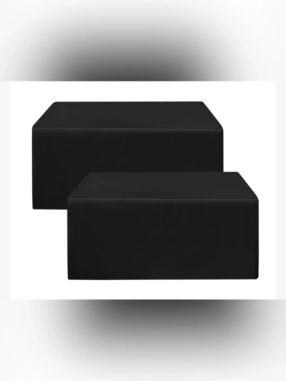 Black Fitted Tablecloths for 4Ft Tables (2 pack)